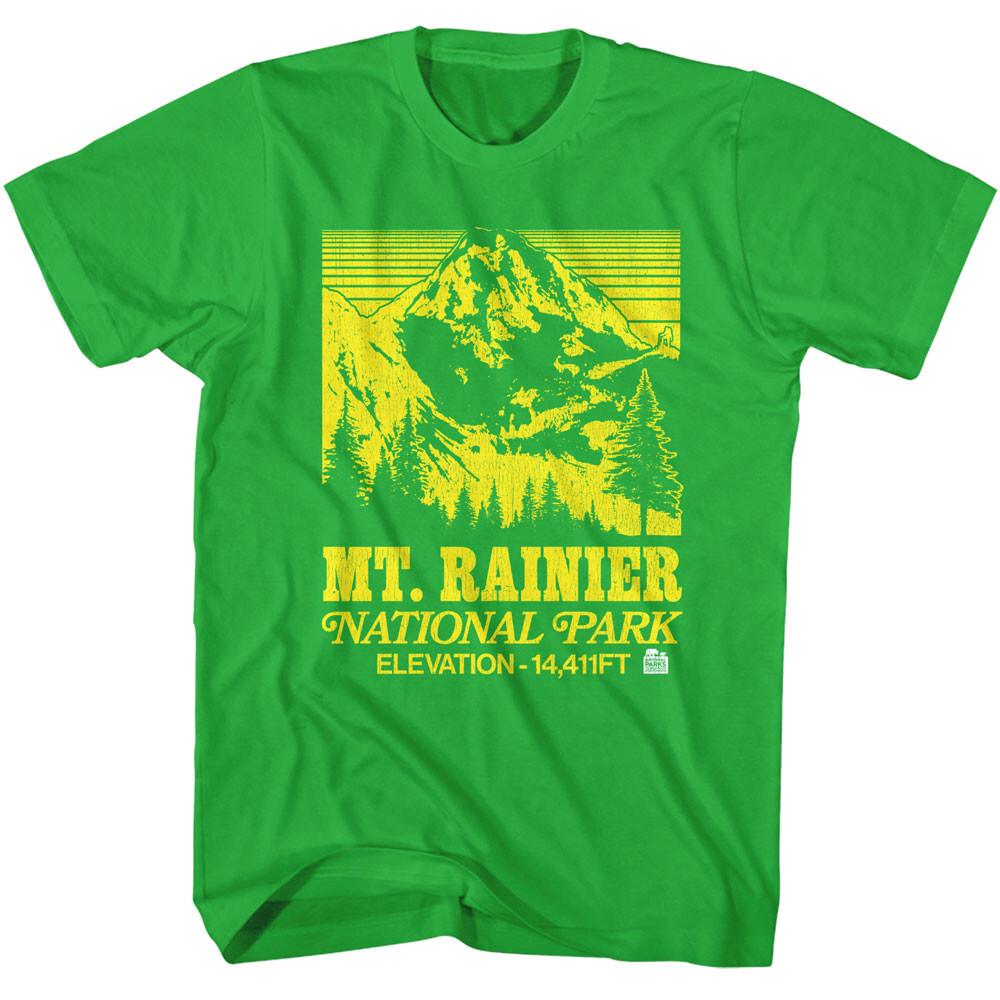 United States National Parks Mt Rainier Elevation 14411 ft Men T Shirt L