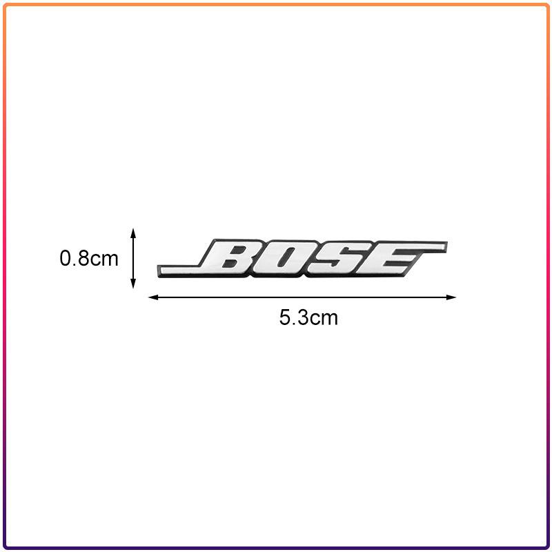 BOSE Letter Logo Badge aluminum 3D car audio stickers For bmw Dacia Alfa Romeo Lada Skoda Hyundai Infiniti Volvo Jaguar