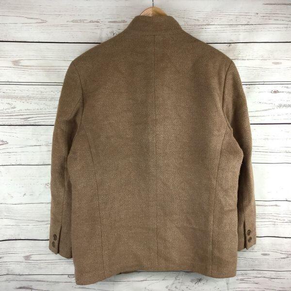 USED/Made In Japan ARAMIS AOUDIMA Angora Blend No Collar Jacket S Men Brown Tailored Blouson