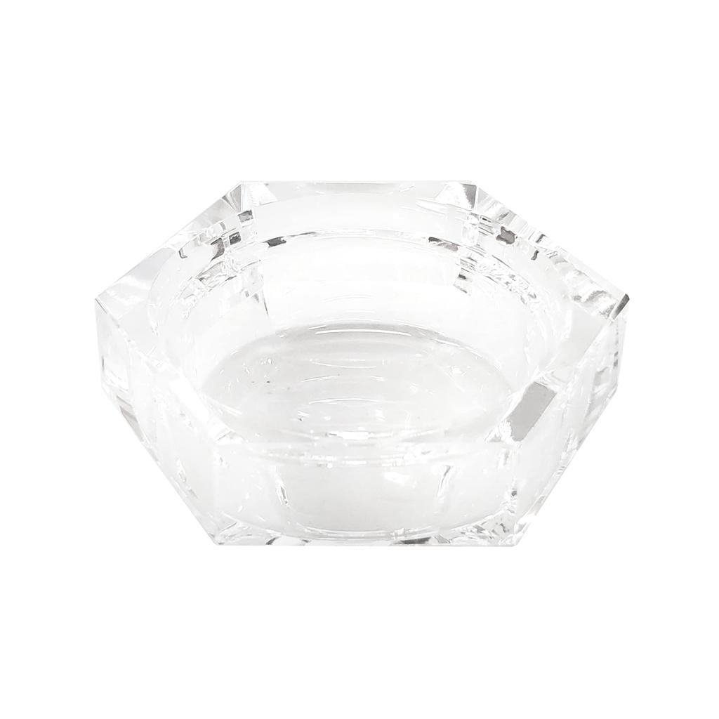 Buddhist Altar Accessories, Diamond Candle Holder, 3.0 Inches, Clear, Transparent, Crystal.