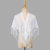 Hollow Women Shawl With Tassel Wedding Bridal Shawl Fashion Scarf Evening Prom Cape  for Party