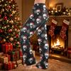 Women's Christmas Print Plush Pants Cozy Casual Pajama Bottoms for Holiday