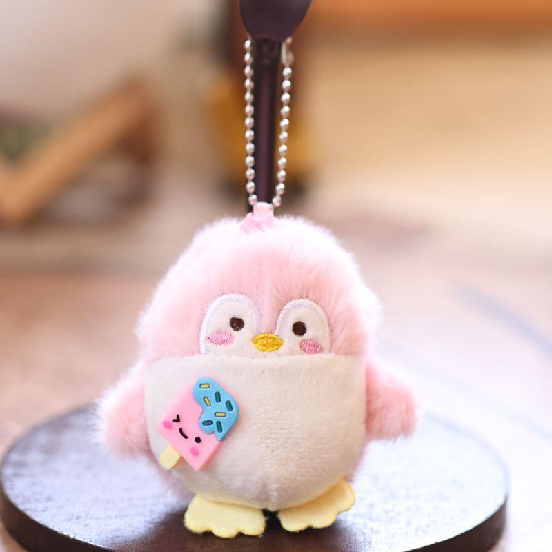Niedlicher Cartoon Pinguin Tier Plüschpuppe Stofftier Schlüsselanhänger Taschenanhänger Kreativer Rucksack Hängeornament Geschenk Stoffpuppe Schlüsselanhänger