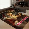 1PC Custom Name Santa Claus Reading A Book Theme Floor Mat Ideal for Living Room, Game Rooms, Office, Bedroom,Floor Mat Playful Design40