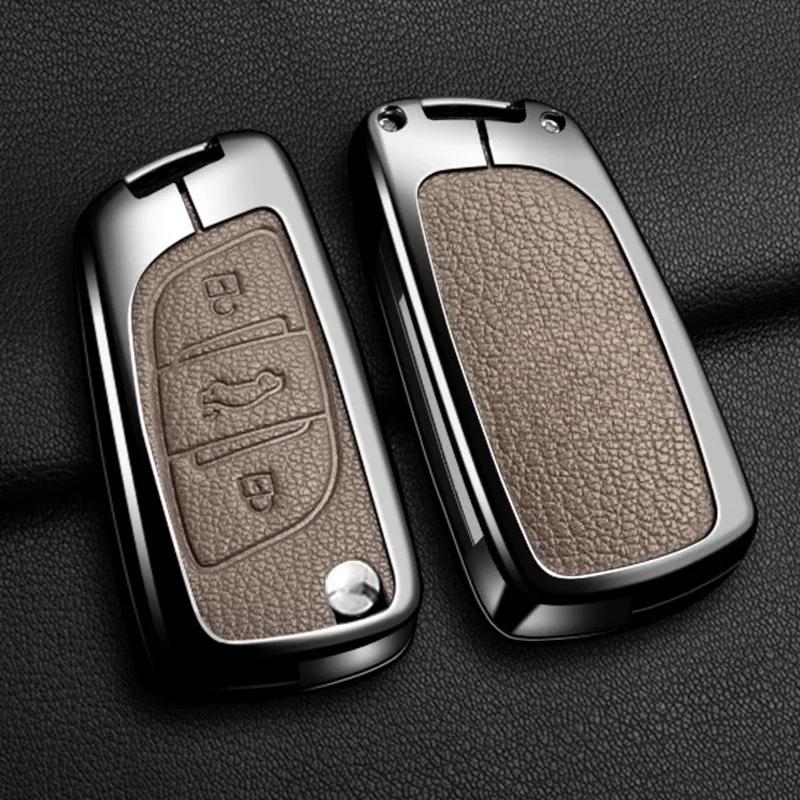 

Key Case for Car Car Zinc Alloy Key Case Bag For Peugeot GTLine 207 307 407 208 308 408 508 2008 3008 4008 5008 RCZ Car Key Cha