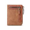 Trendy Luxury Men's Wallet Designer Male Short Zipper Leather 3 Fold Money Clip Card Holder High Quality Retro Coin Purse