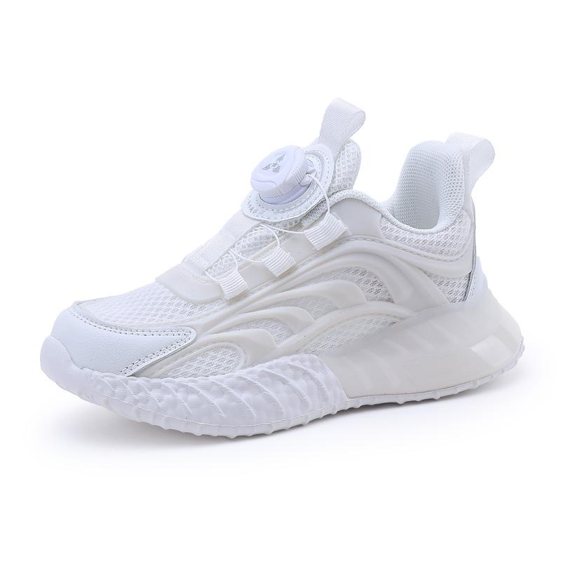 

Детская мода Four Seasons Дышащая повседневная обувь для детей Бег Спорт Студенты Девочки Трендовые удобные кроссовки для спортзала 28 белый