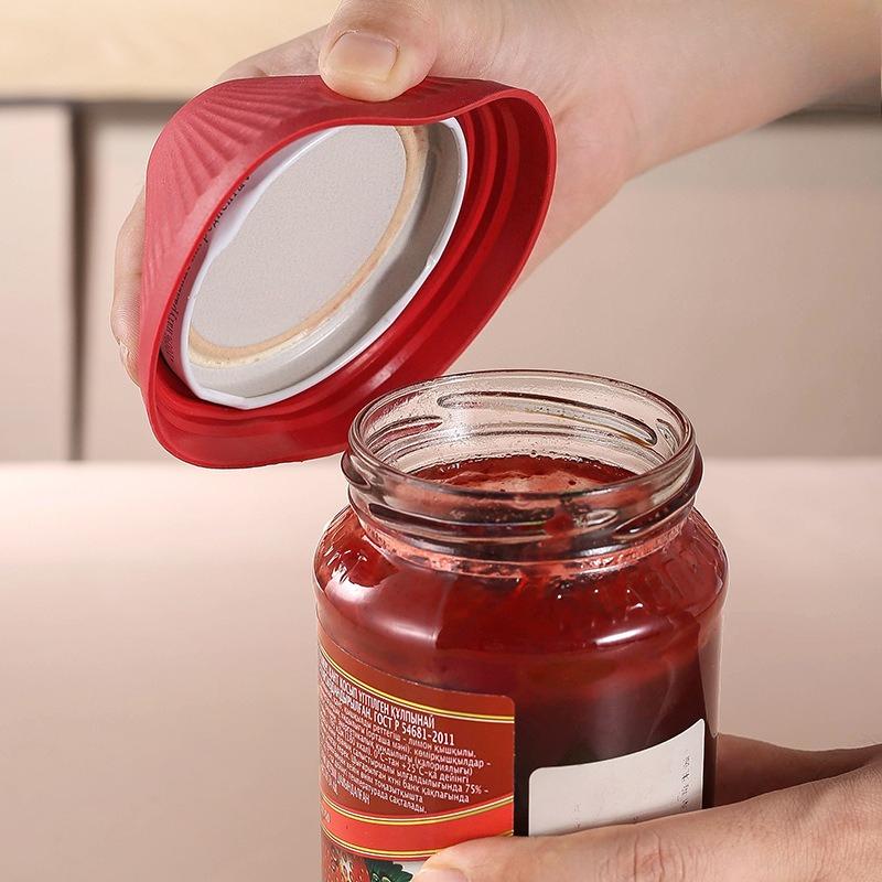 Kitchen Bottle Rubber Can Opener for Household Beverages, Easy-to-open Cans, Anti-slip, Thickened, Portable Bottle Opener Accessory