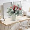 Artificial Christmas Holiday Decor Christmas And New Year 7 Inch Red Berry Stem Arrangement 10 Inch Branches 7 Inch Berry Stems