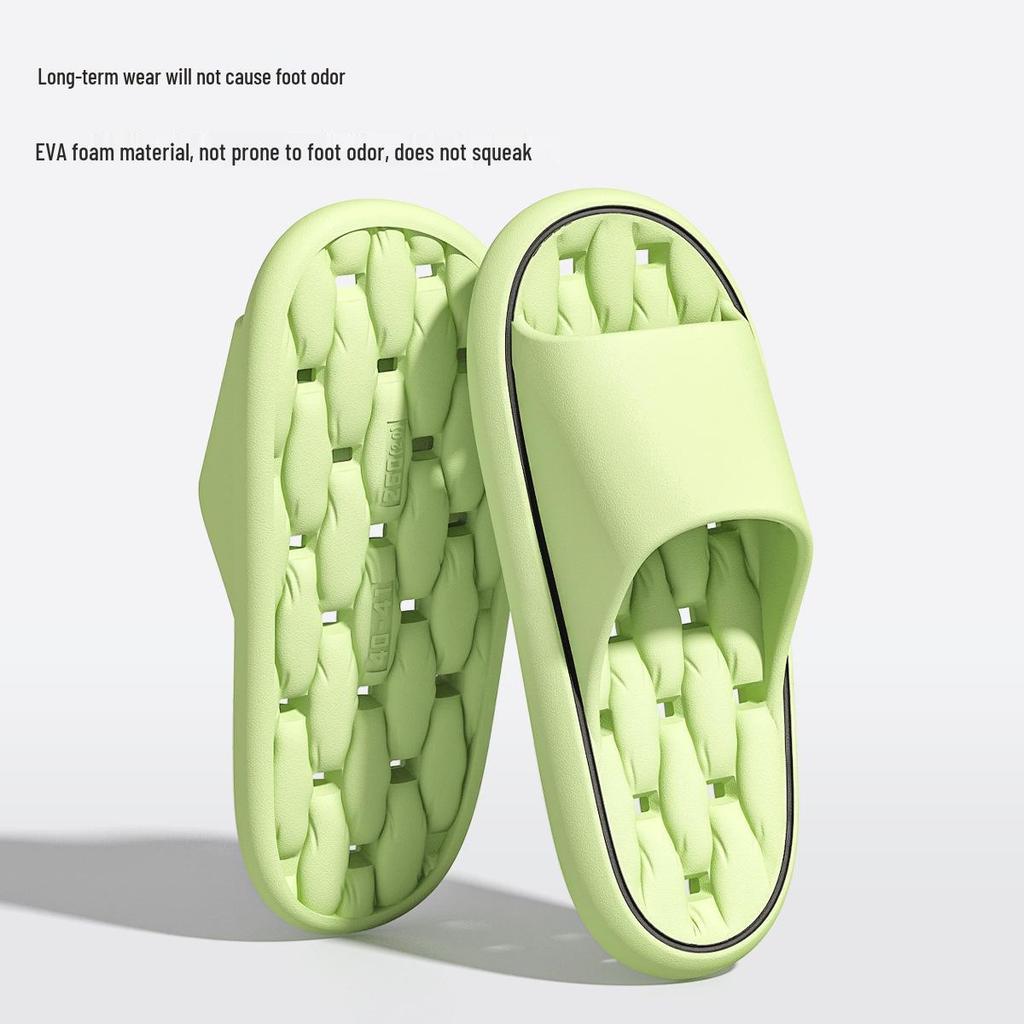 Jieliya Non-slip Water-draining Bathroom Slippers for Men & Women