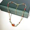 Brand - Natural Gemstone Agate Necklace, Vintage and Fashion