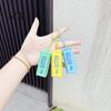 Colorful Backpack Ornament Butter Bar Fidget Keychain, Clicker Toy for Stress Relief, Cute Portable PLA Accessory Macaron Color Bag Charm, Novelty