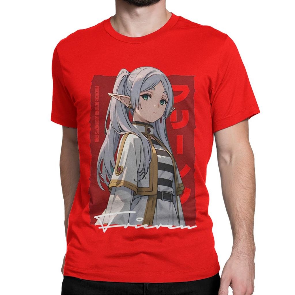 Anime Beyond Journeys End Japanese T Shirt for Men Women Cotton  TShirt Round Neck Sousou No Frieren Tees Clothes Plus Size