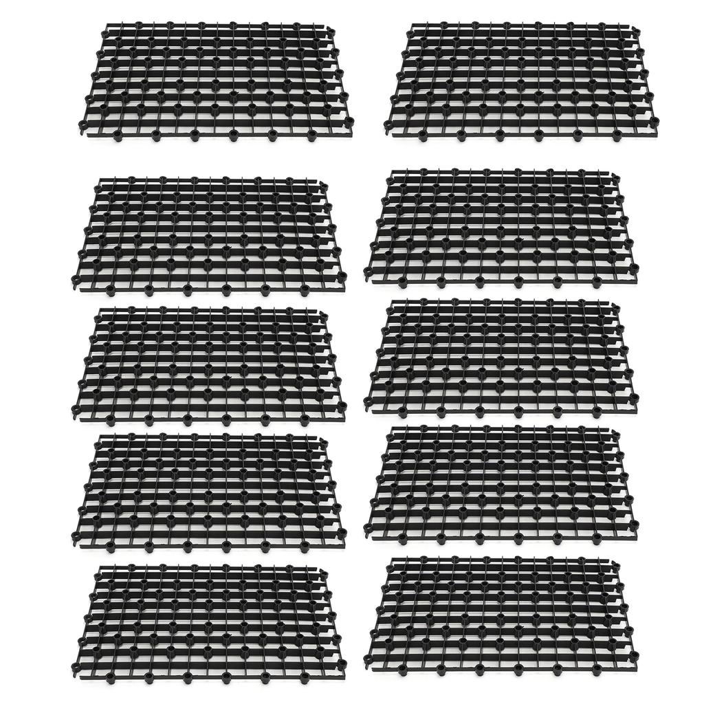 10Pcs Plastic Splicing Aquarium Filter Bottom Grid Plate Screen for Aquarium Fish Tank UseBlack