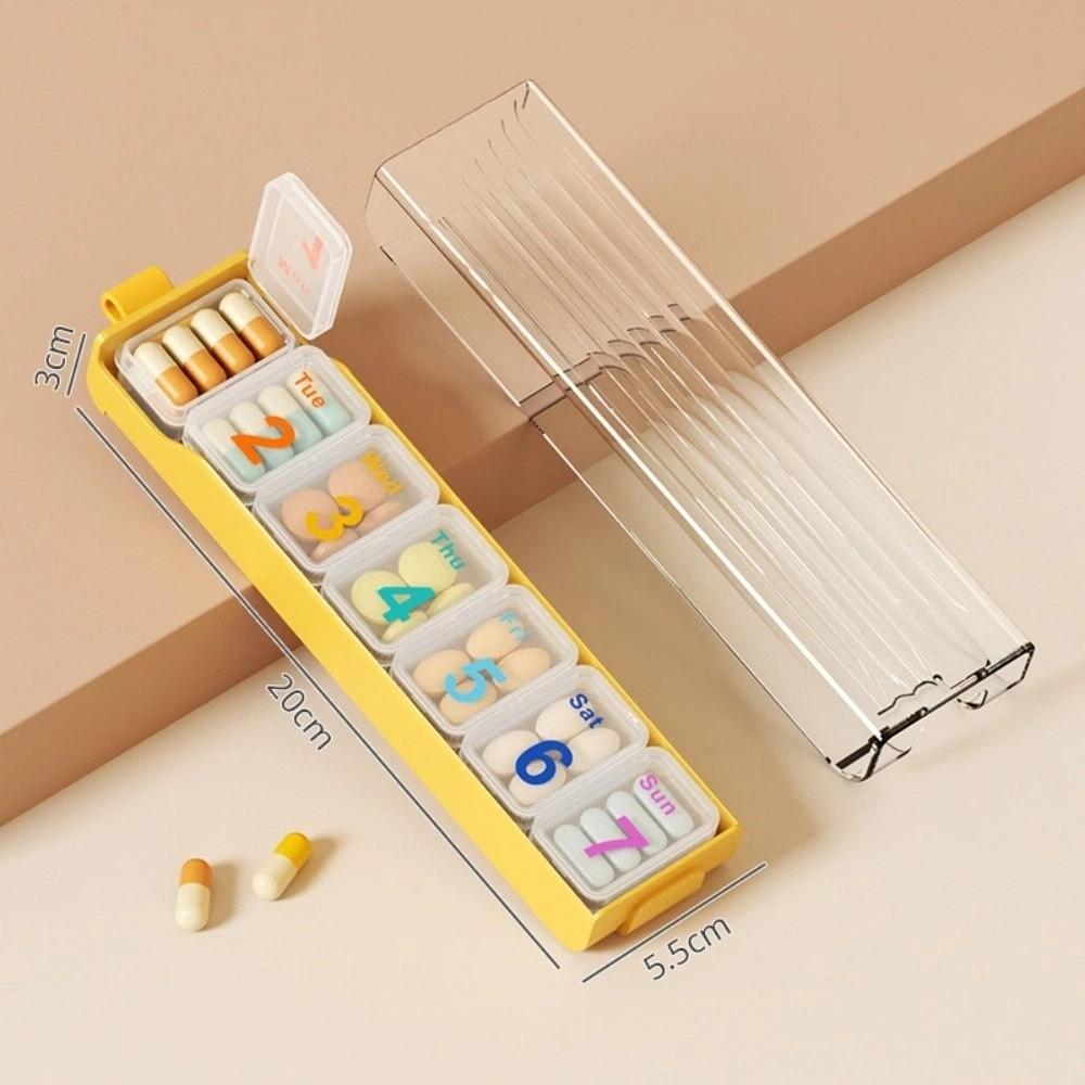 Clear Lid Vitamins Case Large Capacity Tablets Container New Pill Dispenser  Travel Use