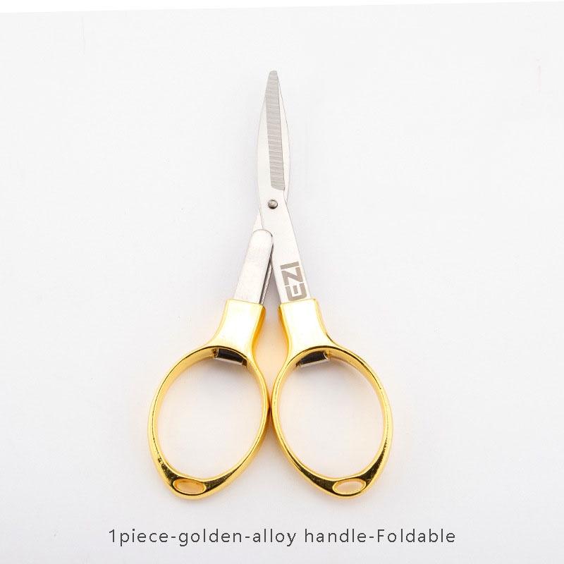 Multi Functional 8 Shaped Retractable Folding Scissors Stainless Steel Scissors Portable Outdoor Travel Scissors