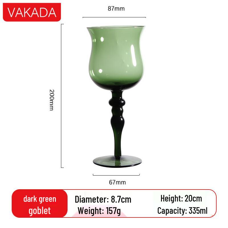 VAKADA Roman Column Glass Wine Cup