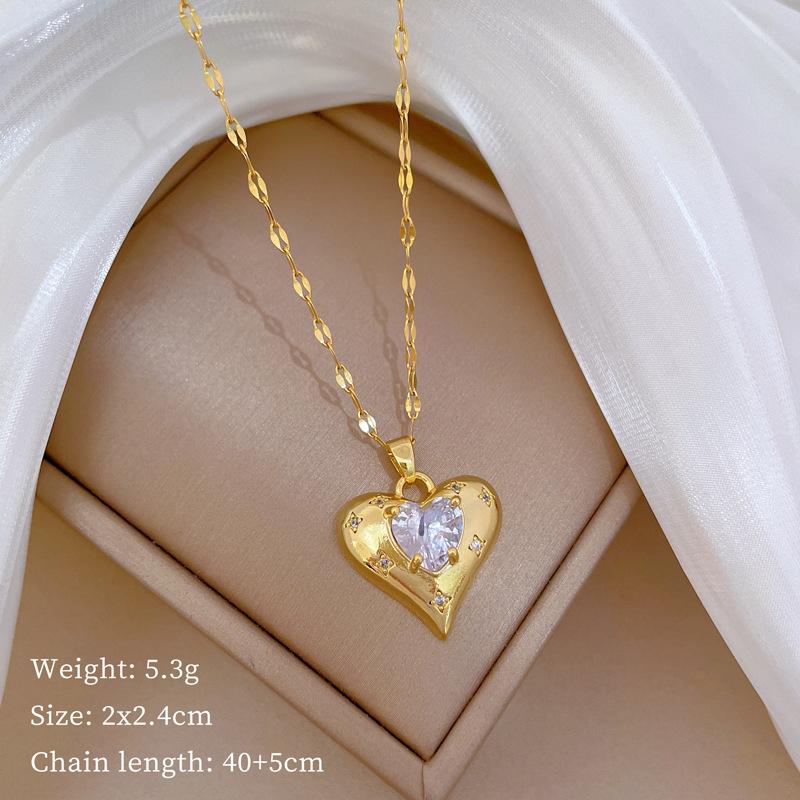 Náhrdelník Bear Heavy Industry Dámsky Medený Mikro-Inkrustovaný Pravým Zlatom Galvanicky Pokovovaný Jemná Kľúčna Kosť Retiazka Retiazka na Krk