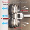 Handun Foldable No-Drill Suction Shower Curtain with Rod