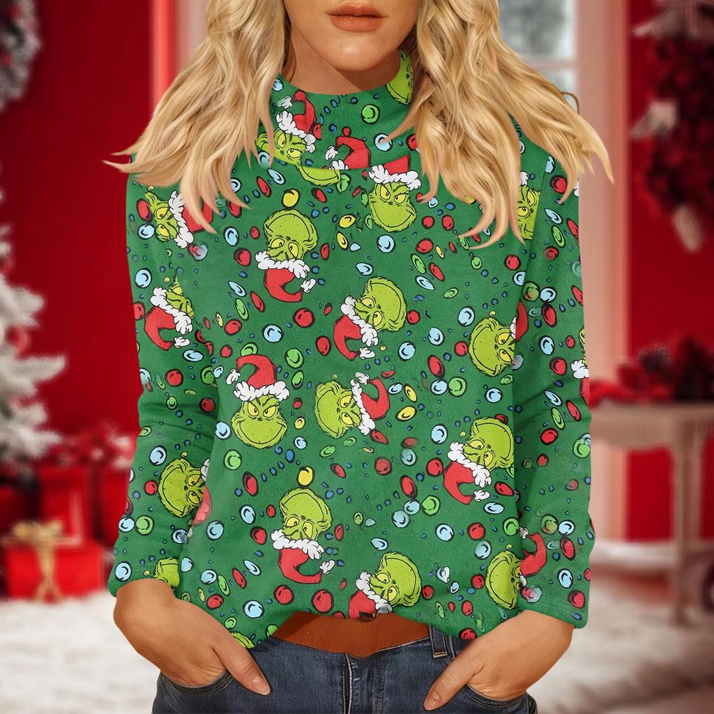 Women's Daily Casual Long Sleeve Mid Collar Top