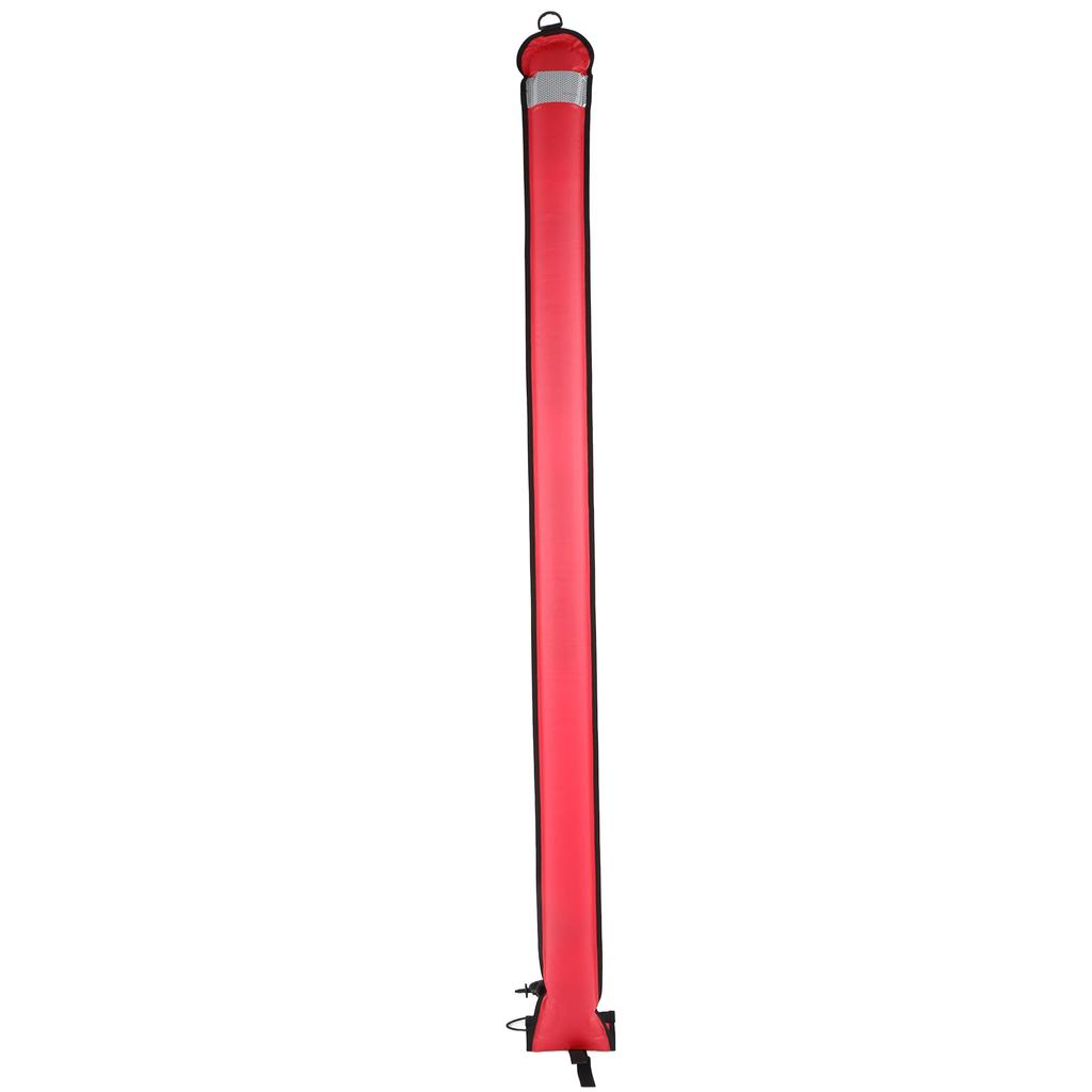 180x15cm Scuba Diving Surface Marker Buoy High Visibility Inflatable Surface Marker Signal TubeOrange Red