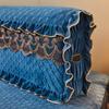 Luxury Fine Flannel Quilted Bed Head Cover Lace Edge Short Plush All-inclusive Headboard Cover Elegant Protective Cover
