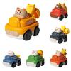New Cartoon Animal Boy Girl Children Inertia Excavator Engineering Vehicle Kindergarten Small Gift Toys Plastic/plasticine Material 8.5*5.5*7