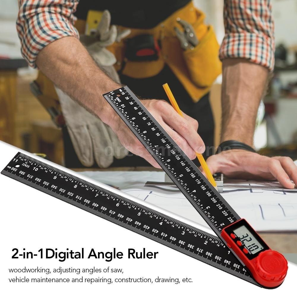 200mm 2 In 1 Digital Angle Ruler Instrument Inclinometer Goniometer Protractor