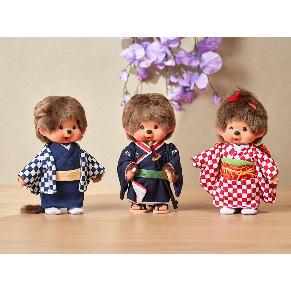 Offizielles Kyugetsu Original Kimono Monchhichi Junge Schwertkämpfer IPM-15-Z