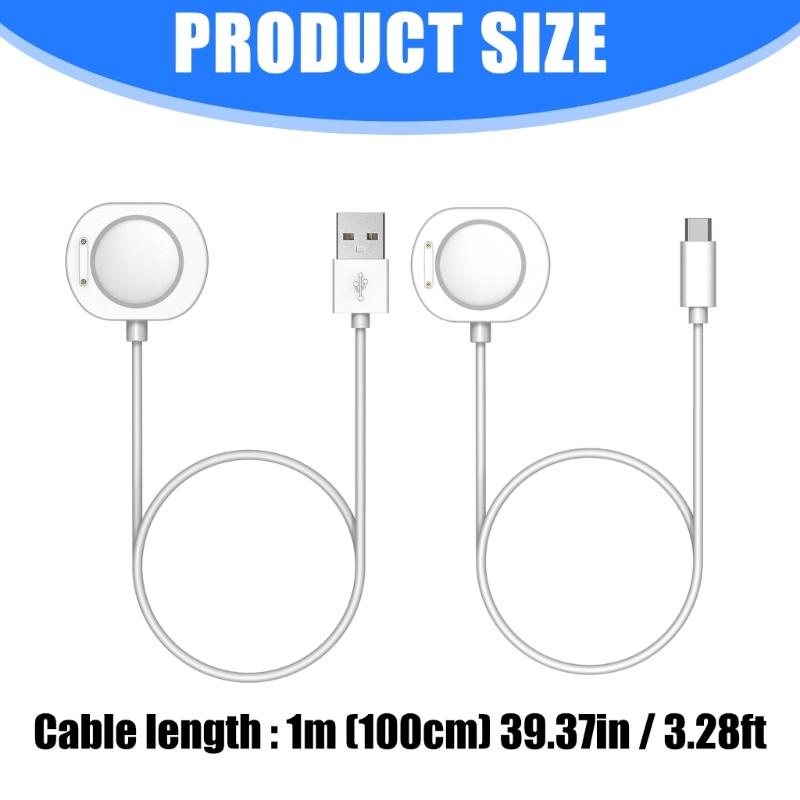 Portable Charging Cable for Smartwatch PVC Construction Universal Fit Rapid Charging Capability Includes Safety Features
