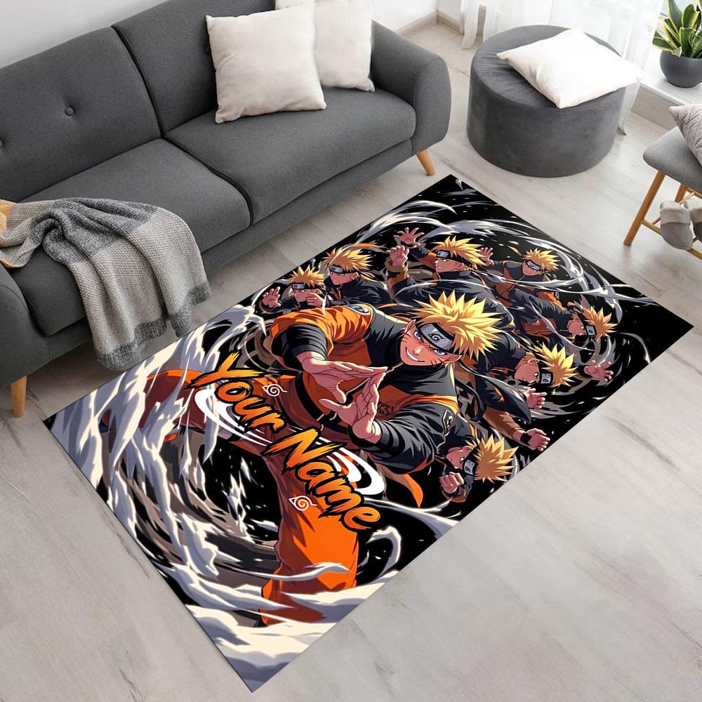 Naruto Character Customize Your Name Carpet Perfect for Dining Room Decorate room Dormitory Hallway Anti-slip Rug Anime Office Decor
