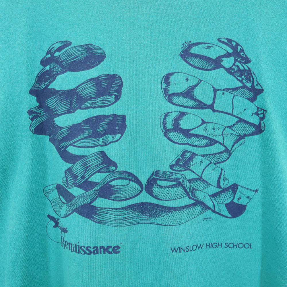 JERZEES 90s Made in USA Print Short sleeve Single stitch T-shirt Men's Used