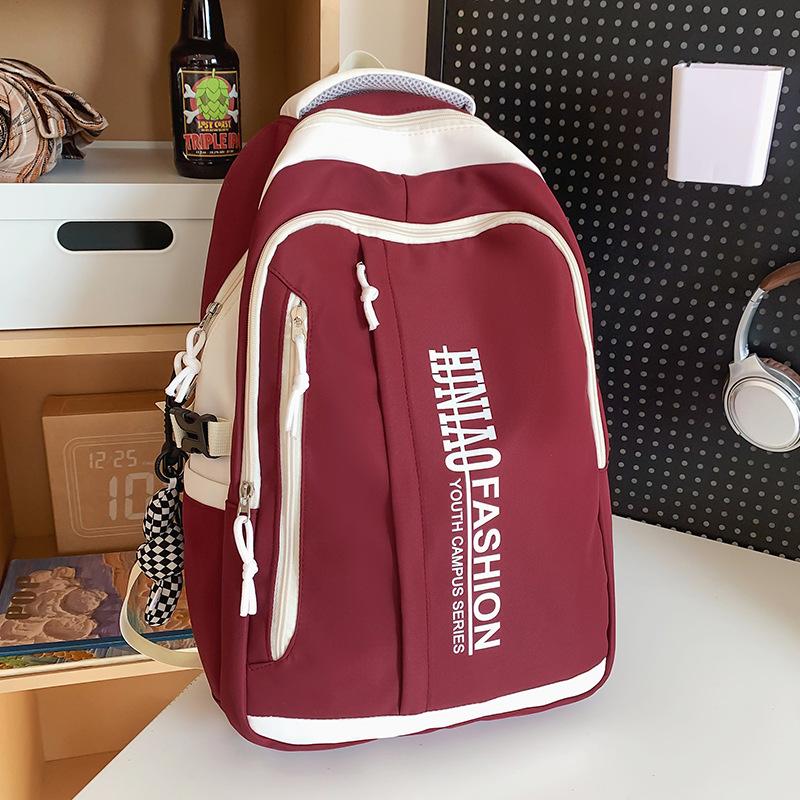 Children Elementary School Students Junior High School Girls Burgundy Middle School Students College Boy Backpack