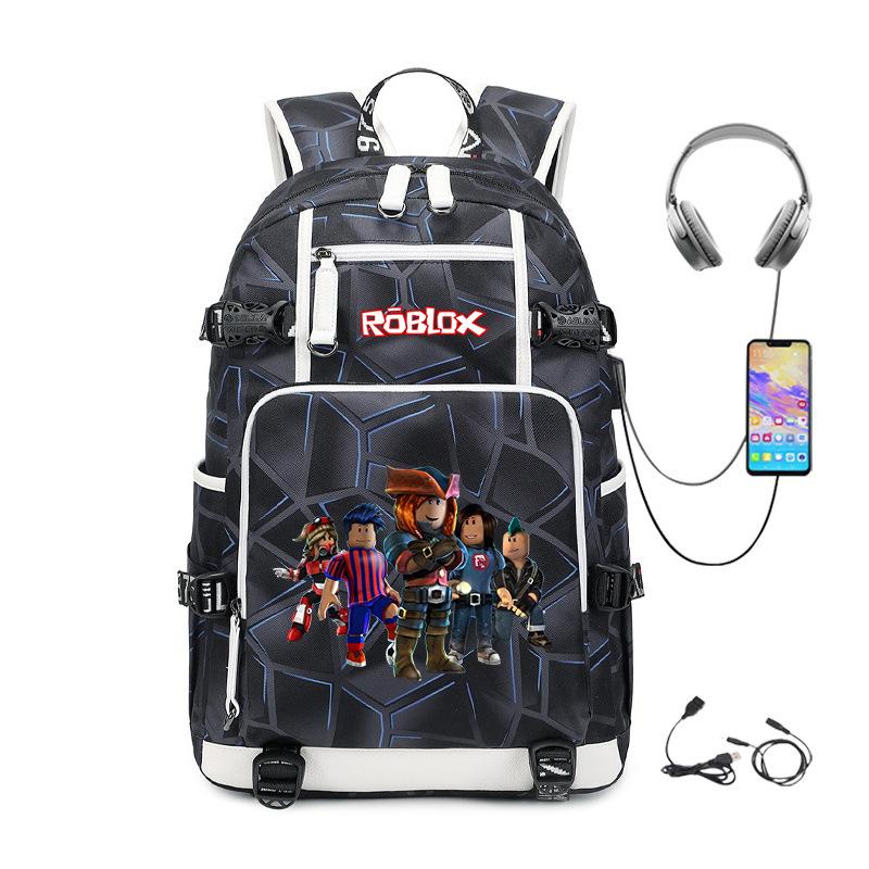 Cartoon Game Merchandise With Usb Hiking Bag College Students Outdoor Travel Large Capacity Backpack Bag