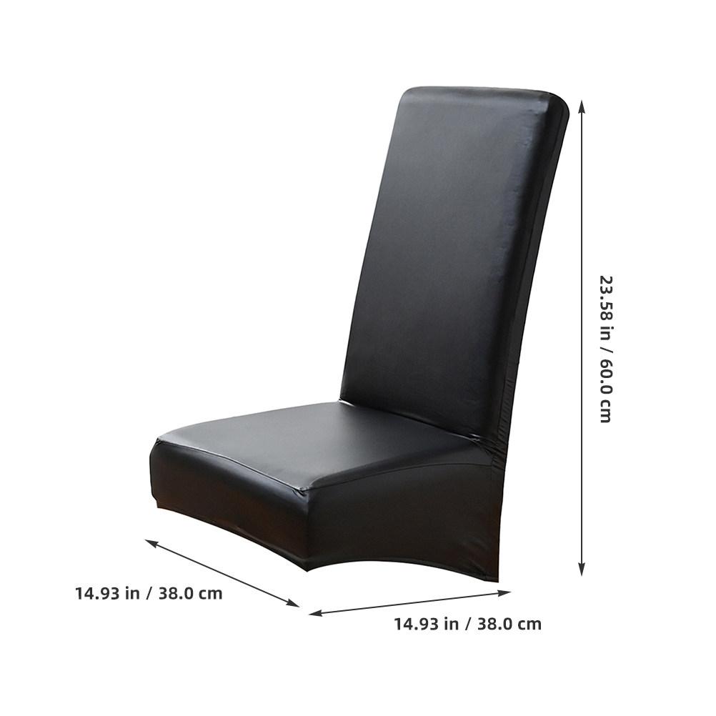 

Elastic PU Chair Cover Stretch Slipcover for Dining Table Chairs Living Room Study Room Water Resistant Chair Protector чёрный