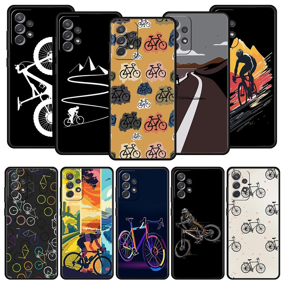 Mountainbike Cycling Kunst Handyhülle für Samsung A51 A71 A21S A11 A15 A25 A31 A41 A23 A33 A53 A73 A03S A05S A13 5G A35 A55 Cover
