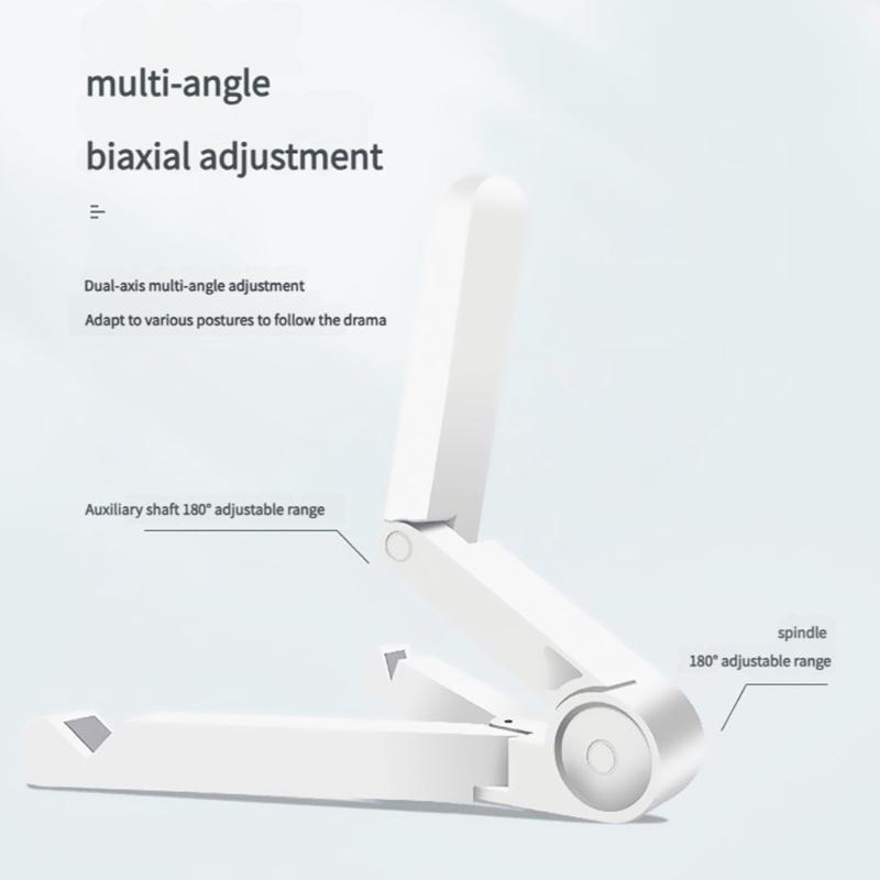 Aluminum Tablet Holder Angles Adjustable Tablet Stand Slip Resistant Base Foldable for Office Kitchen Travel Use