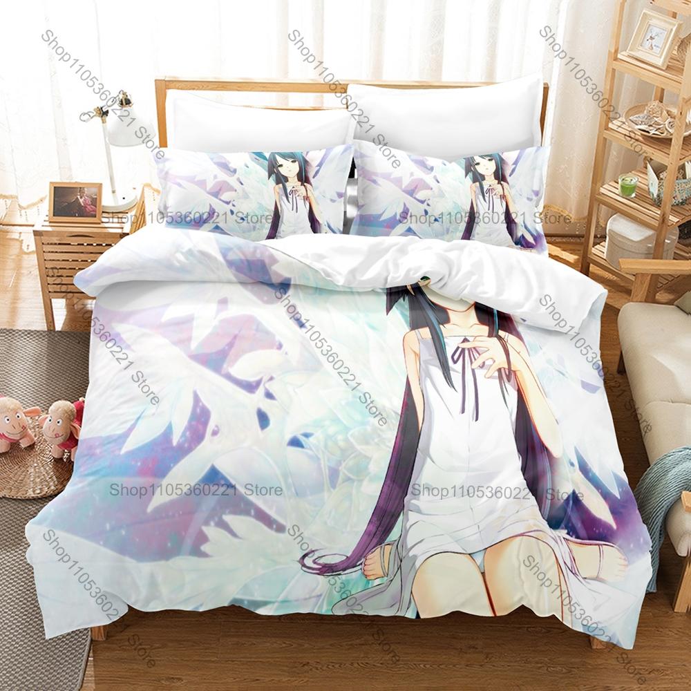 The Song Of Saya Bedding Set Duvet Cover + 2 Pillowcases Hanging Bohemian Horror Visual Novel Saya Anime Bedroom Decor
