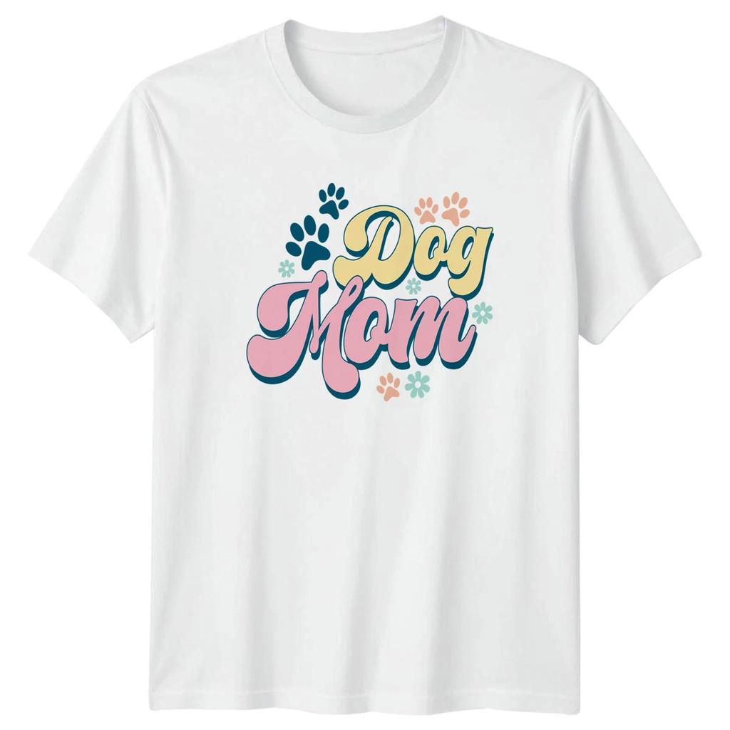 Dog Mom Womens T-Shirt Groovy Retro Dog Owner Mothers Day Gift For Her