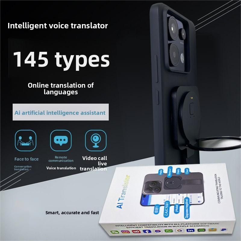Back Clip Magnetic Suction Translator Translator Voice and Video Simultaneous Interpretation Multilingual Translation