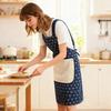 Yousheng Baking Apron Cross-Back Japanese Style Cotton Kitchen Apron with Two Pockets Adjustable Straps Cooking Gardening Apron