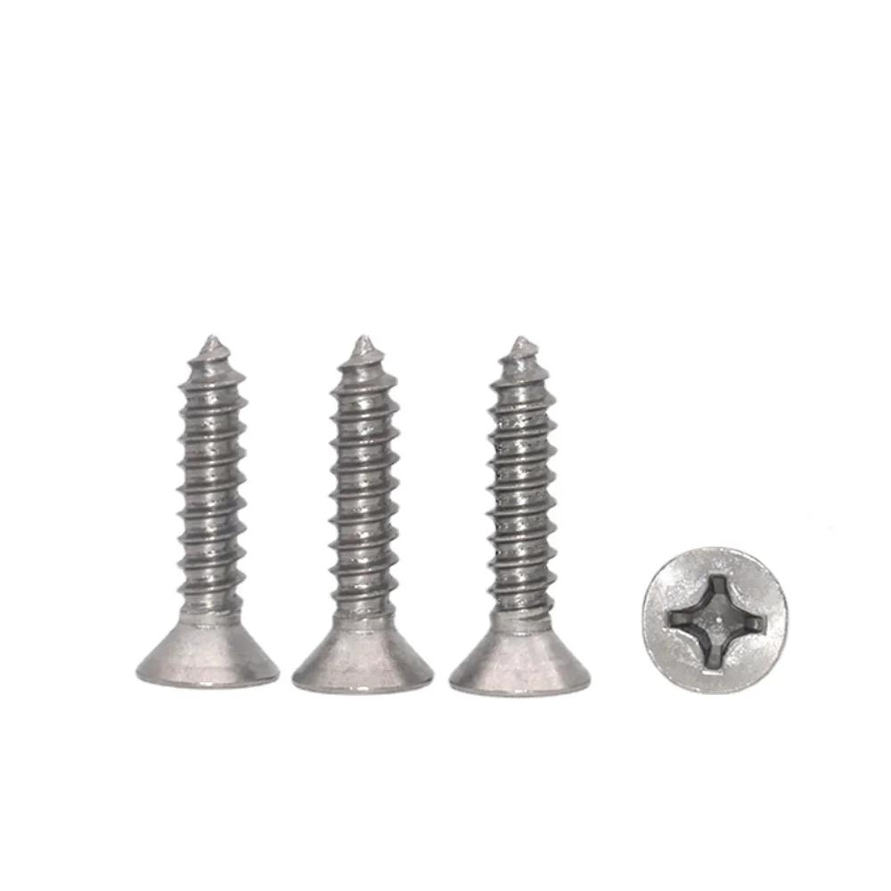 1 PC M3 M4 M5 M6 X 8 10 12 15 16 20 25 30mm TA2 GR2 Titanium Countersunk Phillips Flat Head Self-Tapping Screws