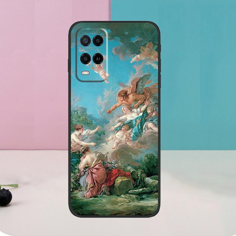 Renaissance art Painting Case For Oppo A60 A80 A40 A15 A16 A17 A57 A94 A74 A54 A76 A96 A18 A38 A58 A78 A98 A5 A6 Pro
