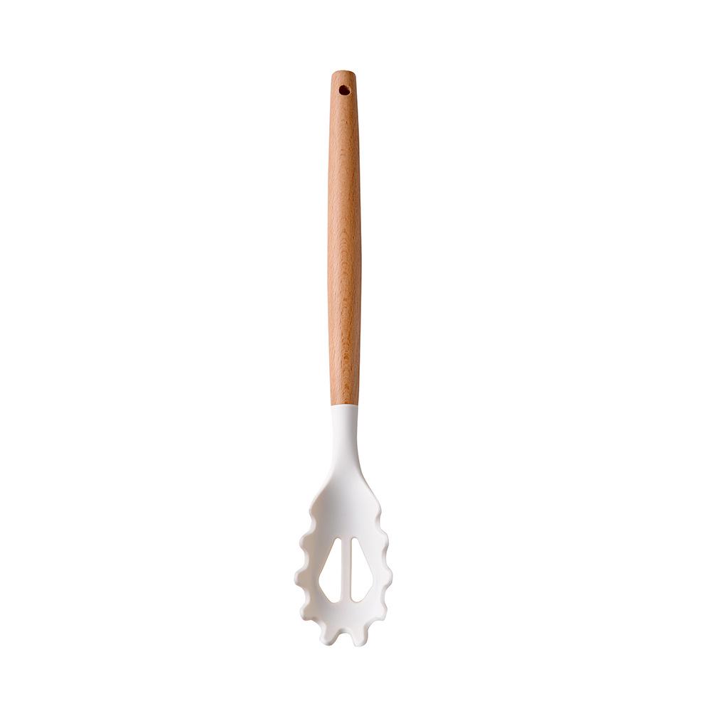 11-Piece Set: Silicone Kitchen Utensils with Lightweight Wooden Handles - Spatulas and Spoons