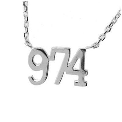 [R4222] - Gold-Plated Necklace '974 Réunion' Silver (rhodium) - 15x9mm