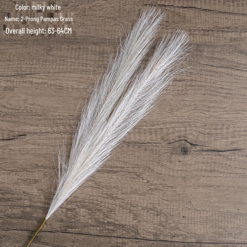 INS Style Pampas Grass & Green Plants Artificial Flowers for Wedding Decor & Crafts