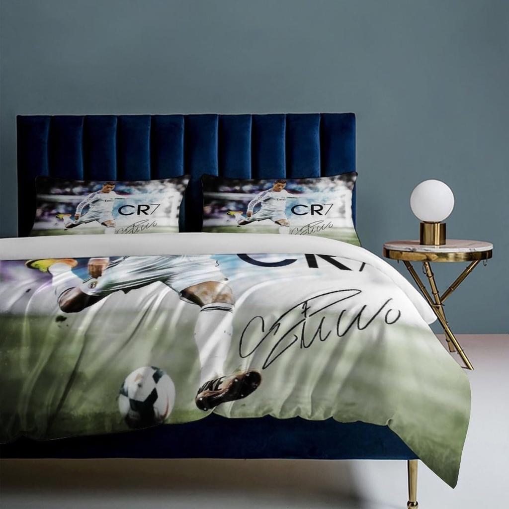 Football Star Three-Piece Quilt Cover 3D Digital Printing Bedding Set Bed Cover