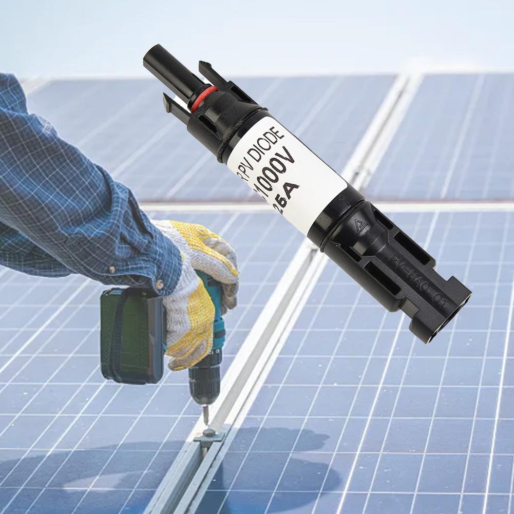 Hochwertiges Zubehör Sicherungshalter Verbinder Solarmodul Mit Diode 25A Schwarz Für 25A Diode Hohe Strombelastbarkeit