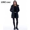 Jinyujie Women's 2025 Winter 90% Duck Down Hooded Mid-Length Puffer Jacket