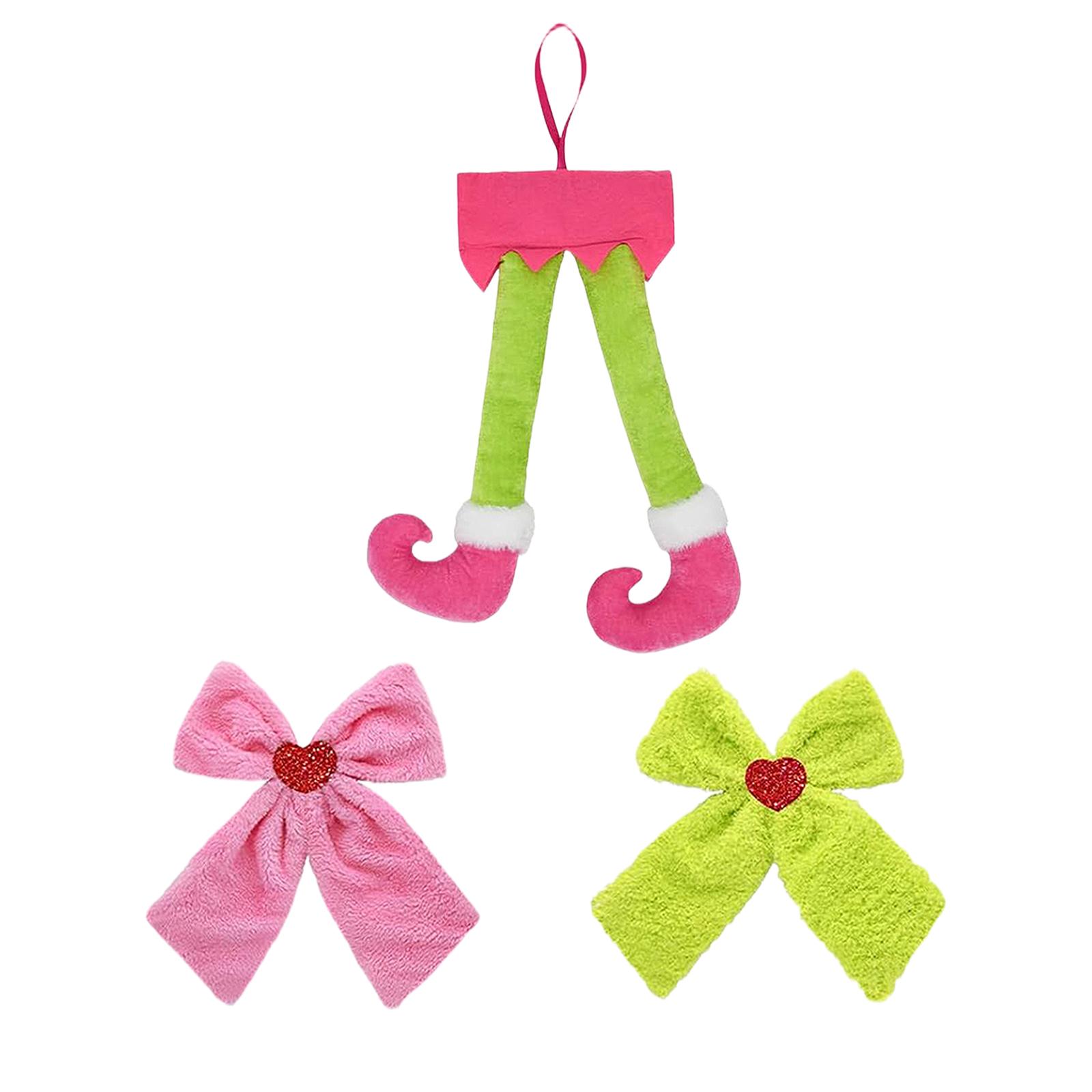 

3-Pack Bow Decoration Ornaments, Christmas Bow Fun Creative Decor Christmas Tree Decoration Ornaments One Size